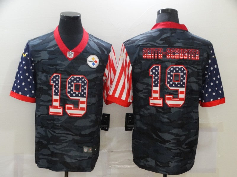 Men's Pittsburgh Steelers JuJu Smith-Schuster #19 Gray Camouflage Game Player Jerseys