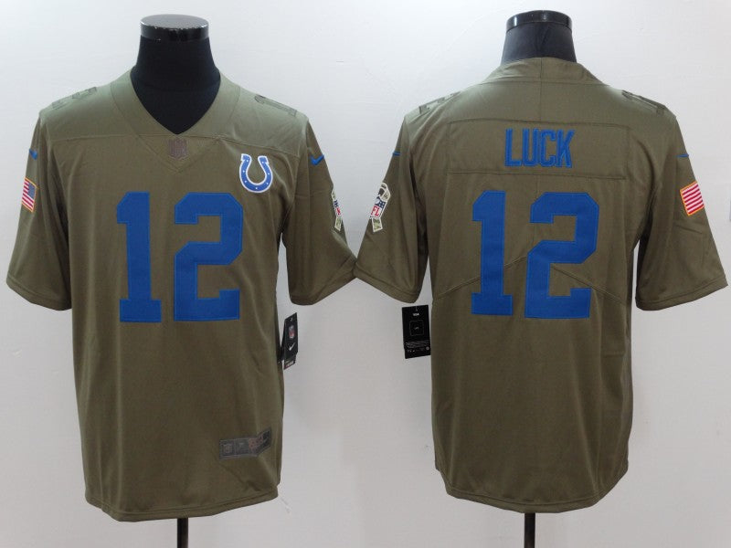 Men's Indianapolis Colts Andrew Luck Brown Game Jerseys