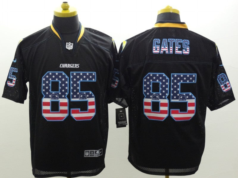 Men's Los Angeles Chargers Antonio Gates #85 Black Game Jerseys