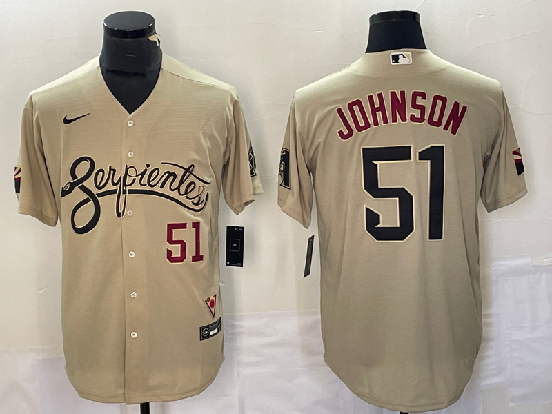 Men's Arizona Diamondbacks Randy Johnson #51 Sand City Connect Replica Player Jerseys