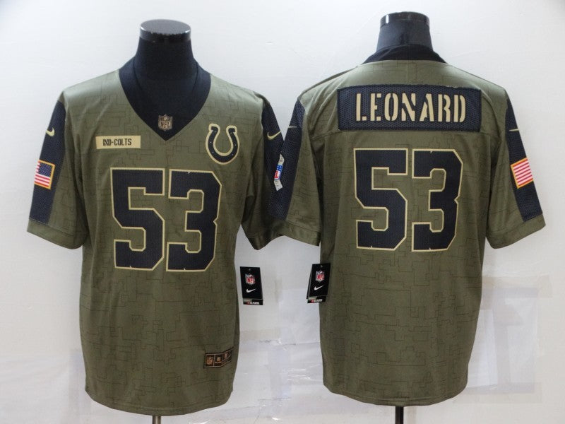 Men's Indianapolis Colts Darius Leonard #53 Brown Game Jerseys
