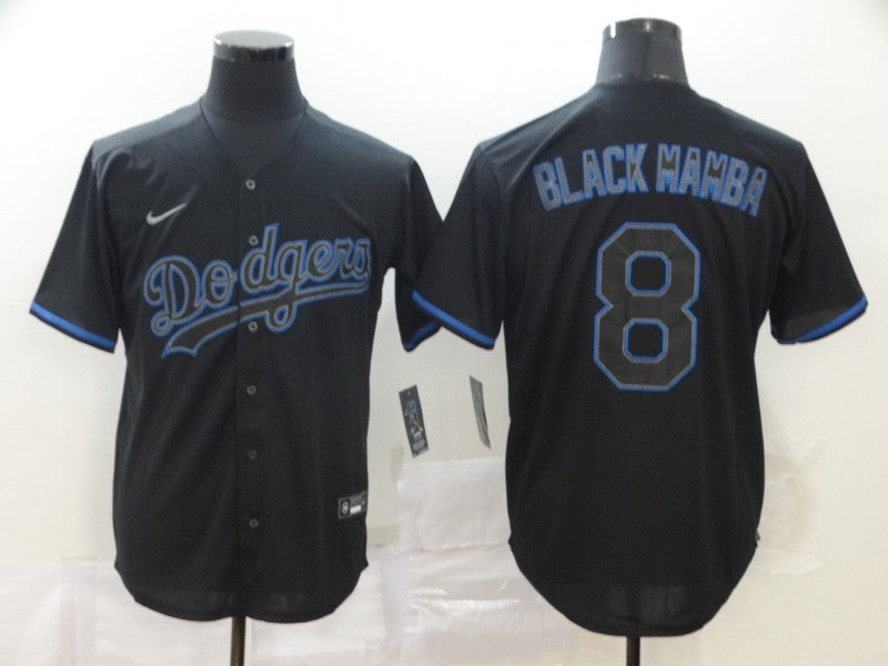Men's Los Angeles Dodgers Kobe Bryant #8 Black Mamba Player Jerseys