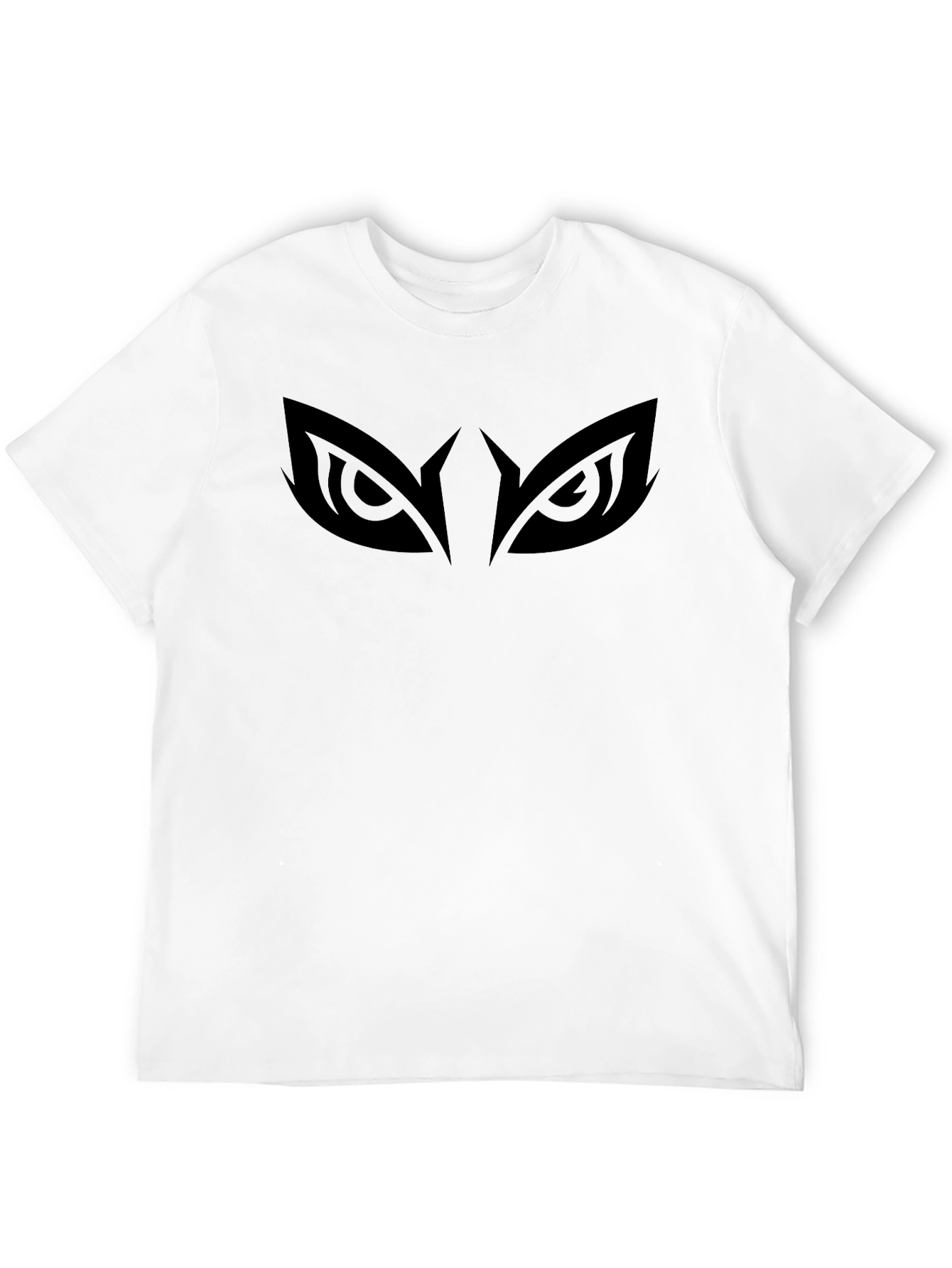 Mens Black Graphic Tee - Owl Eyes Design