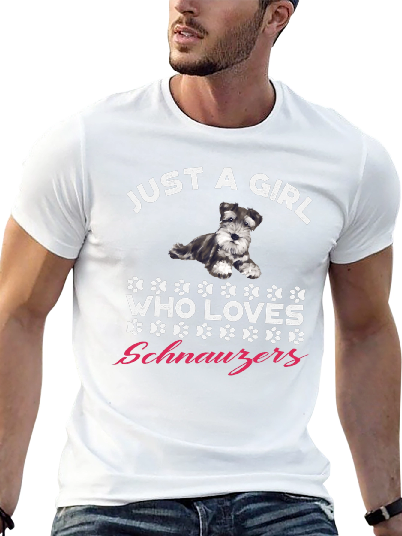 Just A Girl Who Loves Schnauzers Graphic T-Shirt