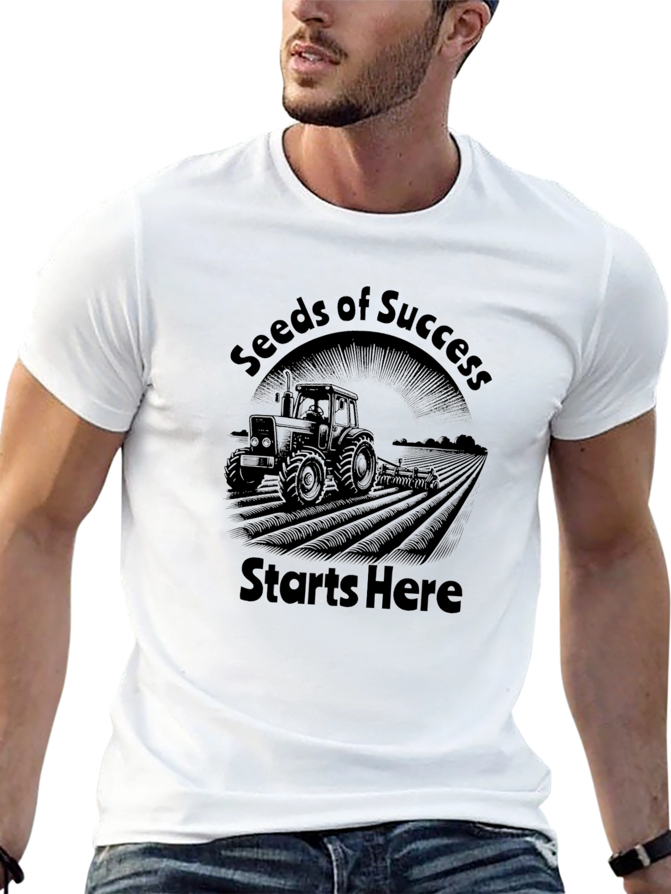 Seeds of Success Tractor Graphic Tee - Black