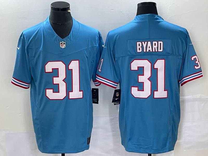 Men's Tennessee Titans Kevin Byard #31 Light Blue Oilers Throwback Vapor F.U.S.E. Limited Jerseys
