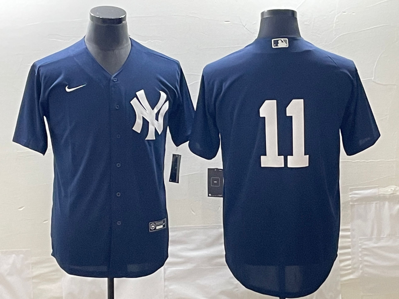 Men's New York Yankees Anthony Volpe #11 Navy Replica Player Name Jerseys
