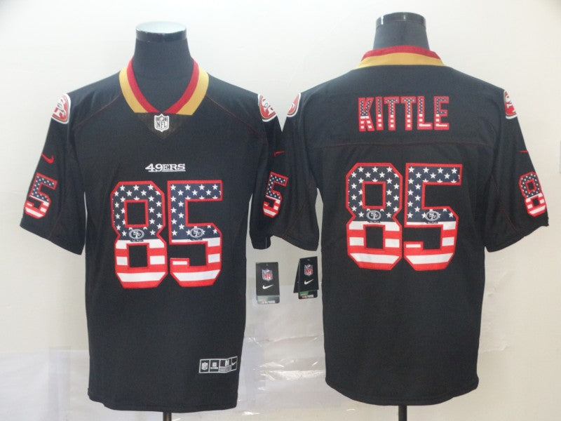 Men's San Francisco 49ers George Kittle #85 Black Game Player Jerseys