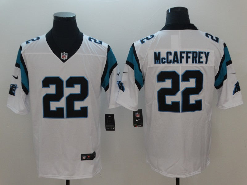 Men's Carolina Panthers Christian McCaffrey #22 White Game Jerseys