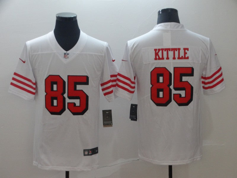 Men's San Francisco 49ers George Kittle #85 White Game Player Jerseys