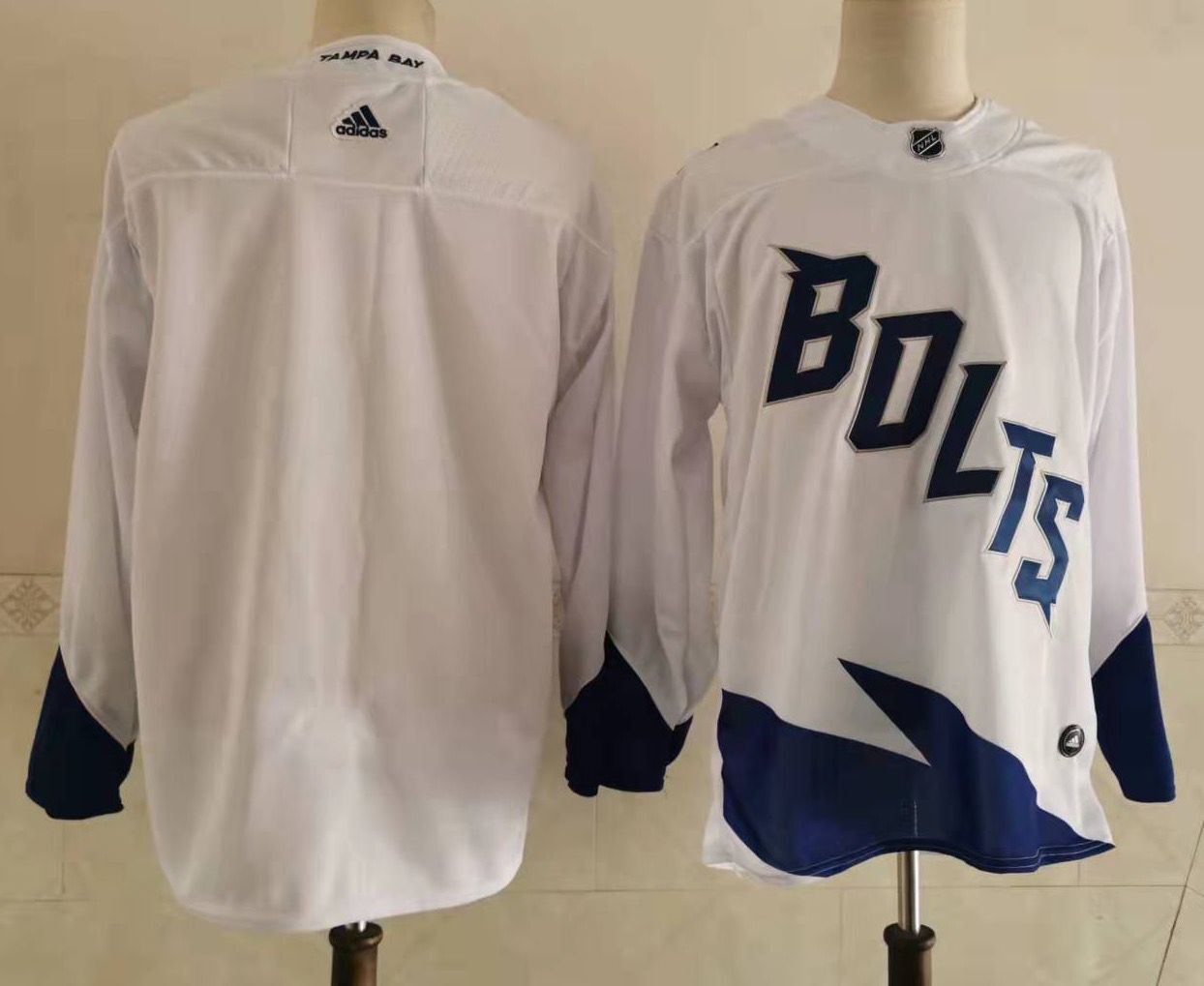 Men's Tampa Bay Lightning White Player Game Blank Jerseys