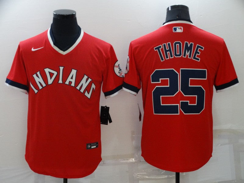 Men's Cleveland Guardians Jim Thome #25 Red Replica Player Jerseys