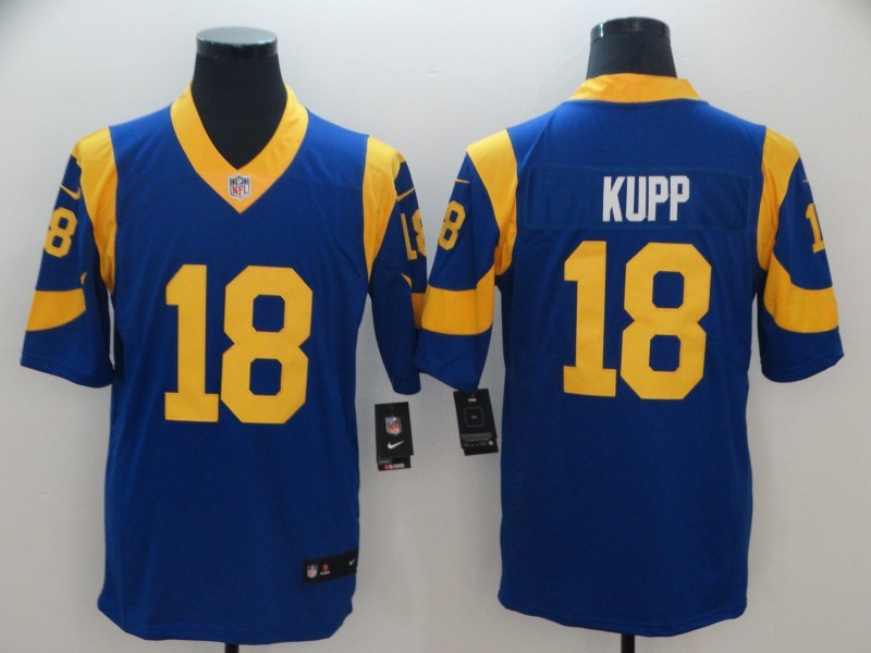 Men's Los Angeles Rams Cooper Kupp #18 Blue Game Jerseys