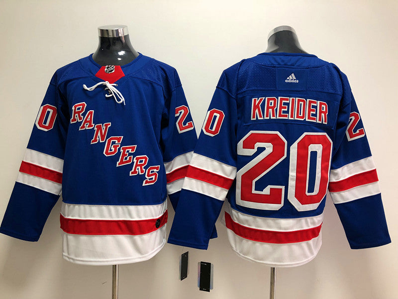 Men's New York Rangers Chris Kreider #20 Blue Player Game Jerseys