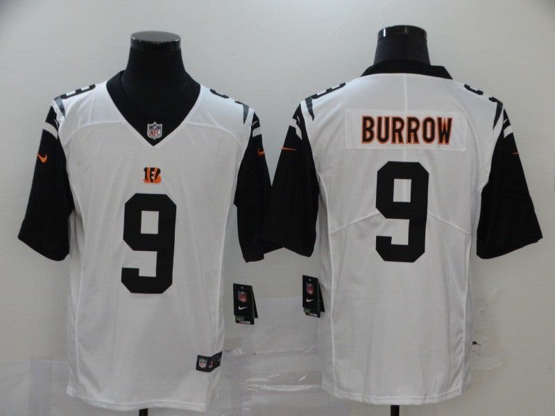 Men's Cincinnati Bengals Joe Burrow #9 White Game Jerseys