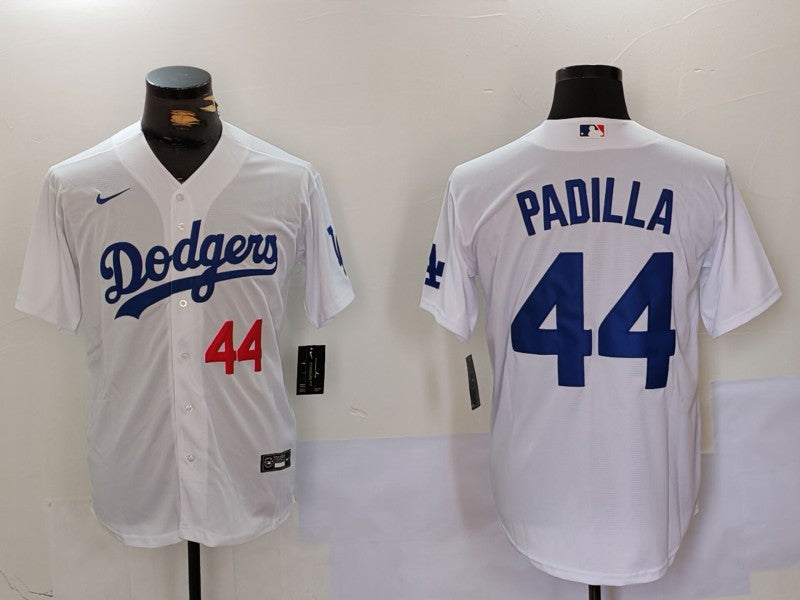 Men's Los Angeles Dodgers Vicente Padilla #44 White Home Replica Player Jerseys