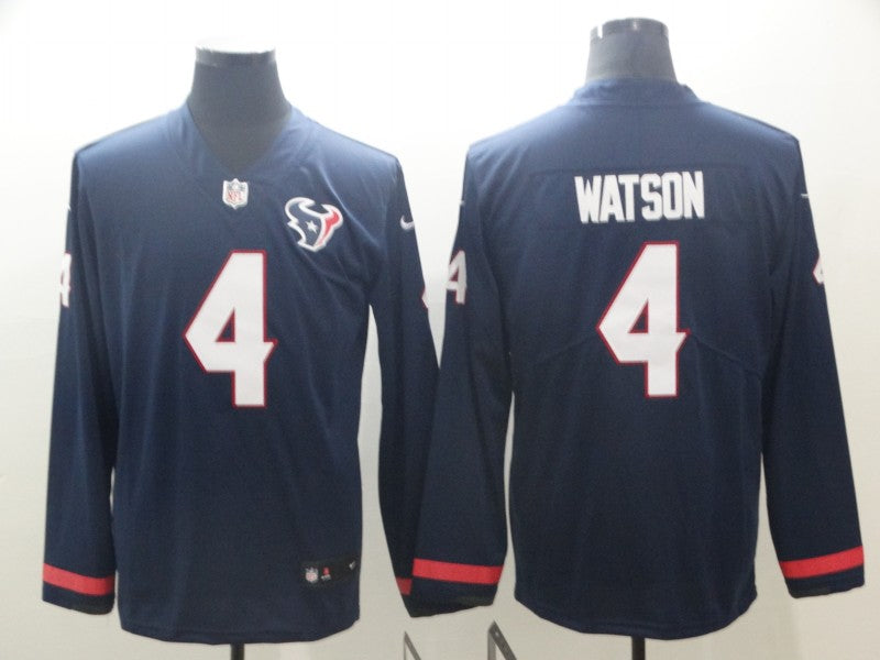 Men's Houston Texans Deshaun Watson #4 Navy Alternate Game Jerseys