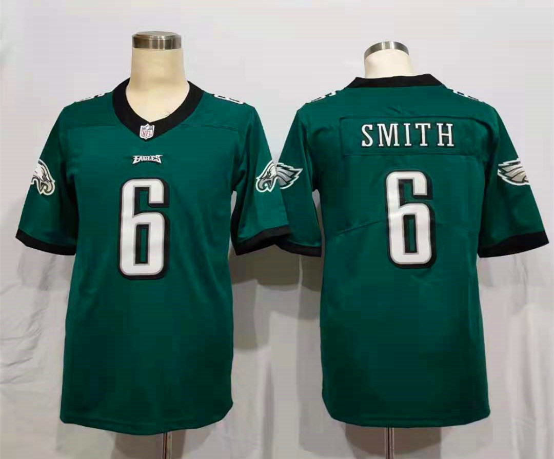 Men's Philadelphia Eagles DeVonta Smith #6 Midnight Green Game Jerseys