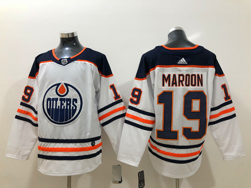 Men's Edmonton Oilers Pat Maroon #19 White Breakaway Player Jerseys