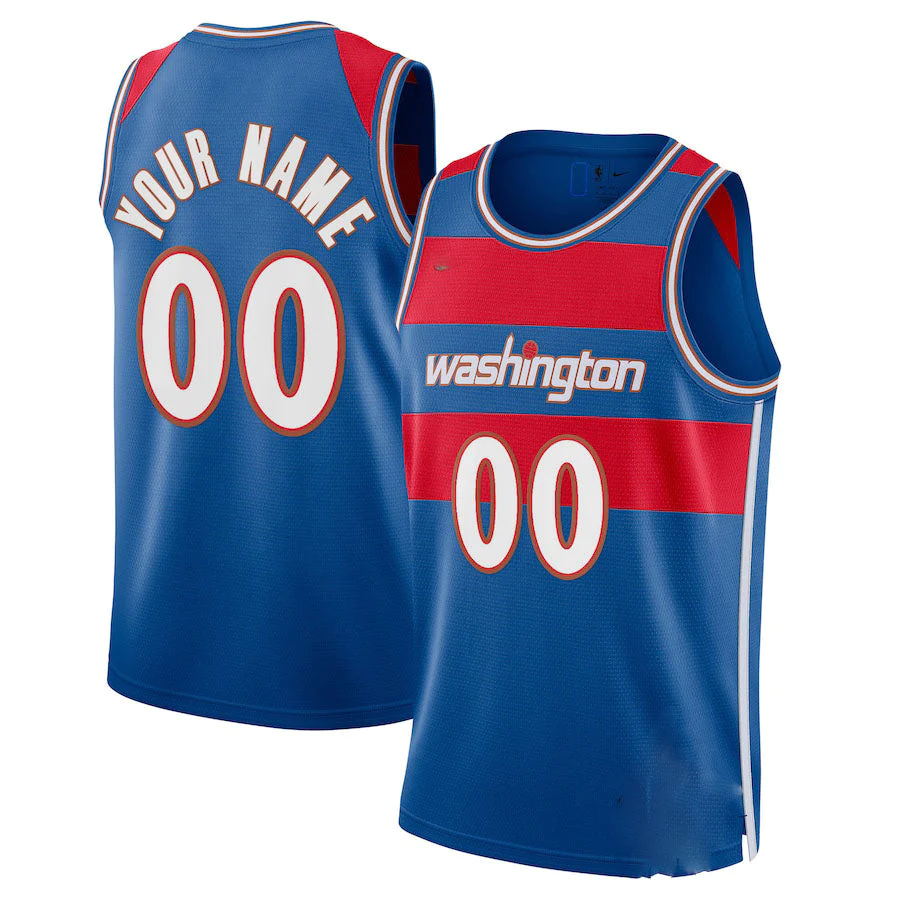 Men's Washington Wizards Royal Swingman Custom Jerseys - City Edition
