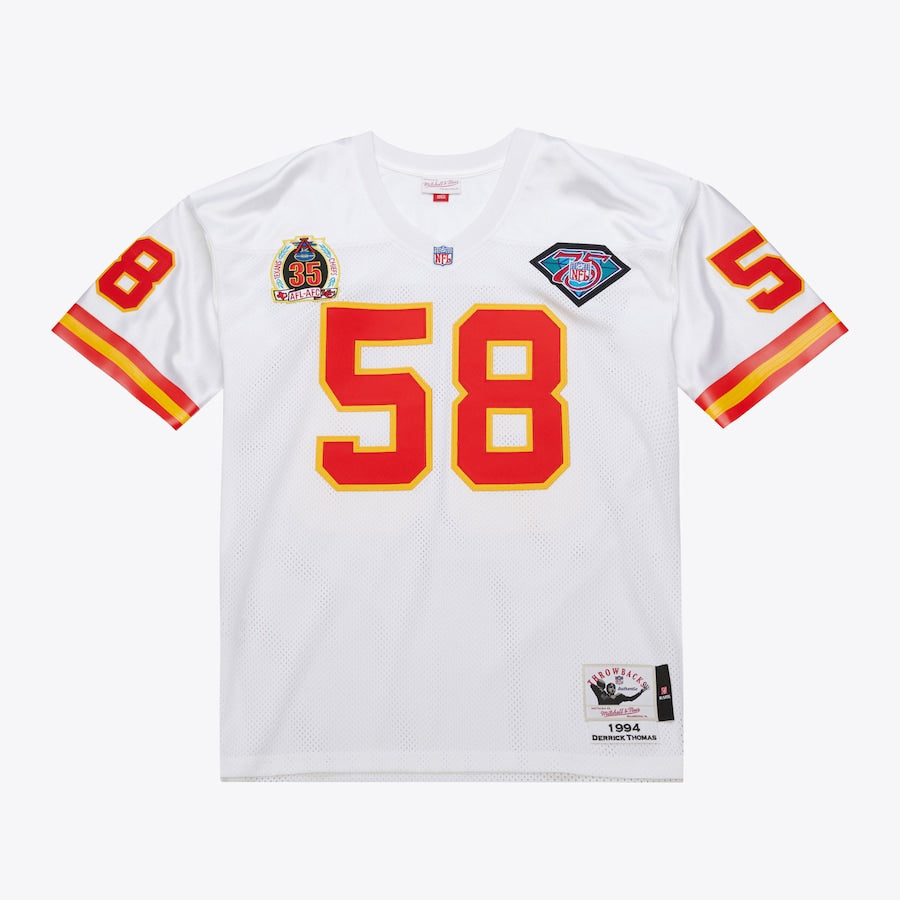 Men's Derrick Thomas White Kansas City Chiefs 1994 Jersey