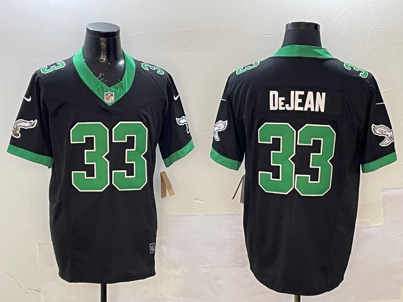 Men's Philadelphia Eagles Cooper DeJean #33 Black Game Jerseys