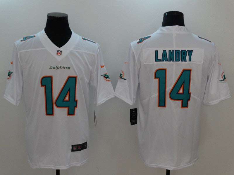 Men's Miami Dolphins Jarvis Landry #14 White Game Jerseys