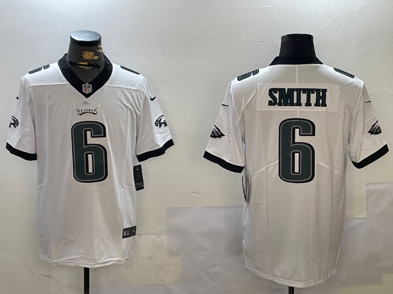 Men's Philadelphia Eagles DeVonta Smith #6 White Game Jerseys
