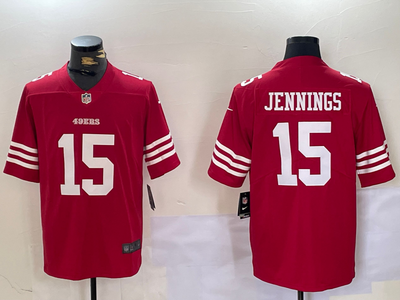 Men's San Francisco 49ers Jauan Jennings #15 Scarlet Game Jerseys