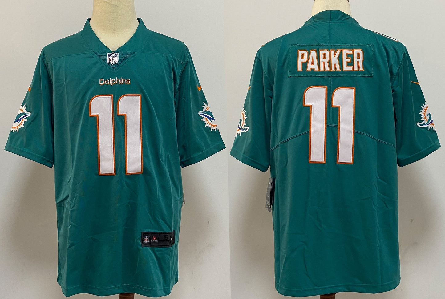 Men's Miami Dolphins DeVante Parker #11 Green Aqua Game Jerseys