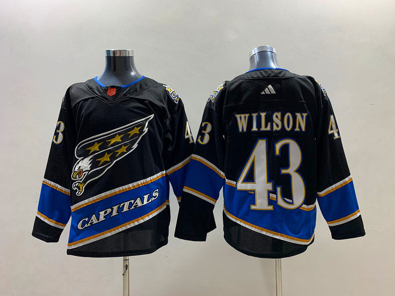Men's Washington Capitals Tom Wilson #43 Black Player Game Jerseys