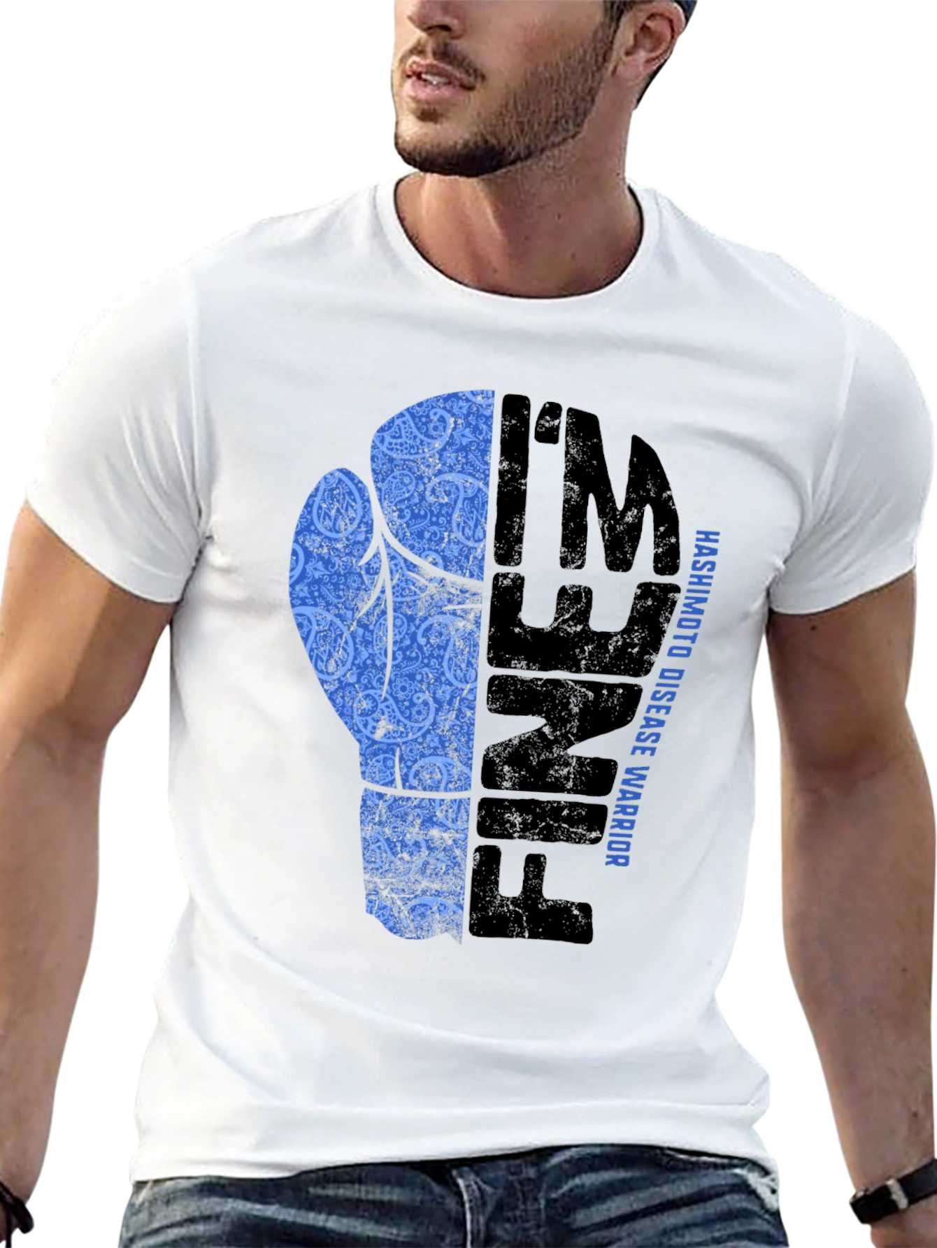 Hashimotos Disease Warrior Boxing Glove T-Shirt