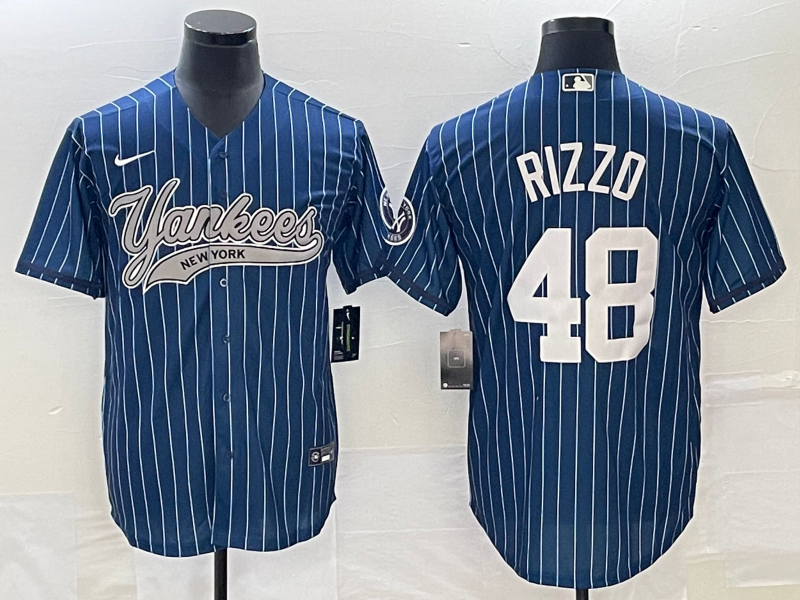 Men's New York Yankees Anthony Rizzo #48 Blue Player Jerseys Joint Edition