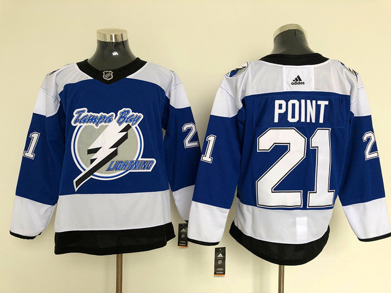 Men's Tampa Bay Lightning Brayden Point #21 Blue Player Jerseys