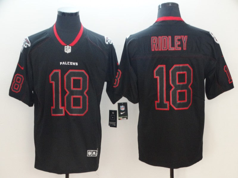 Men's Atlanta Falcons Calvin Ridley #18 Black Authentic Game Jerseys