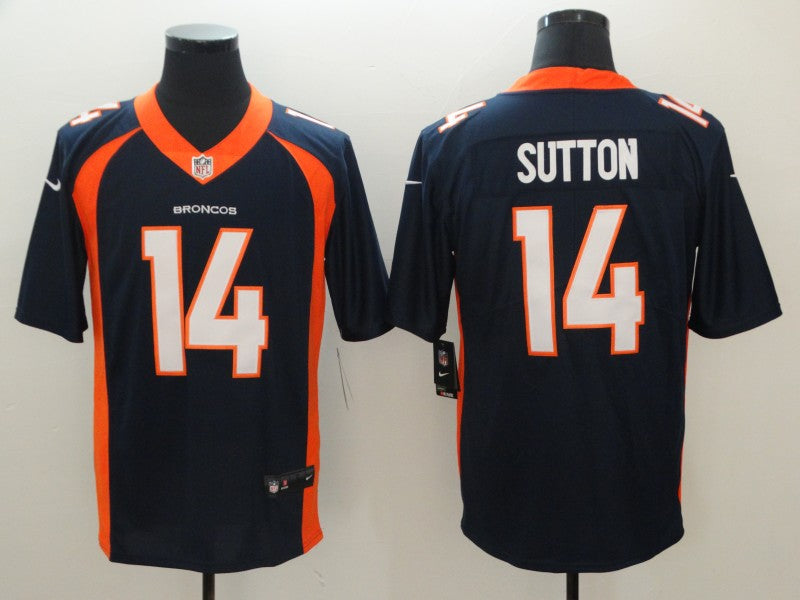Men's Denver Broncos Courtland Sutton #14 Navy Game Jerseys
