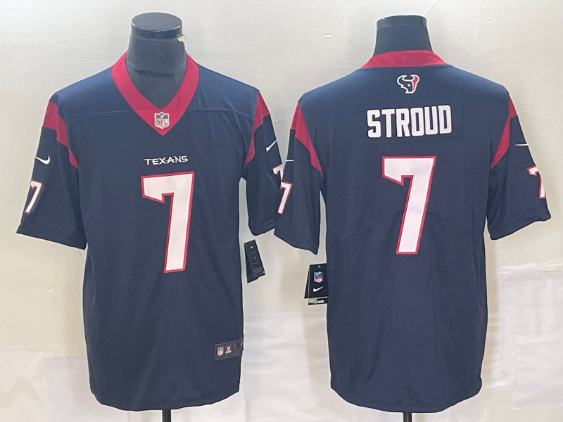 Men's Houston Texans C.J. Stroud #7 Navy Game Jerseys