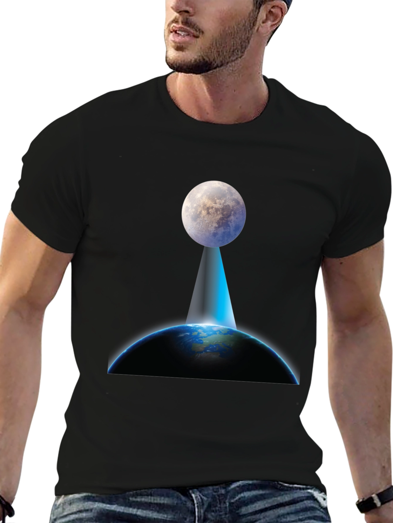 Earth to Moon Graphic Tee - Cosmic Design