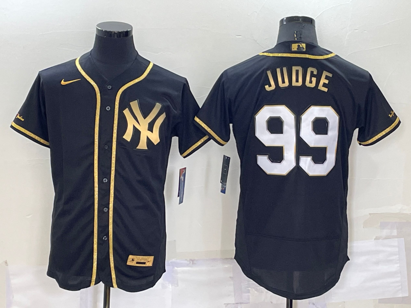Men's New York Yankees Aaron Judge #99 Black Fashion Stitched Jerseys
