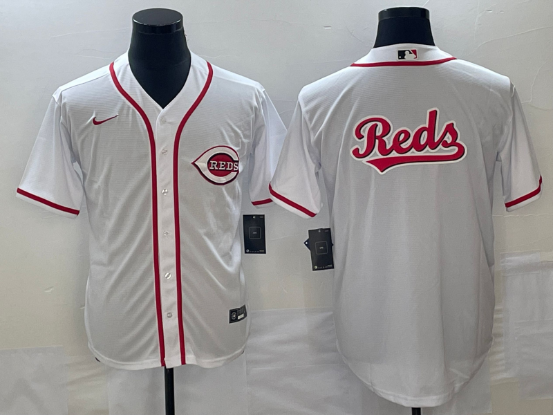 Men's Cincinnati Reds White Home Replica Jerseys