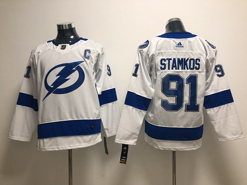 Men's Tampa Bay Lightning Steven Stamkos #91 White Home Breakaway Jerseys