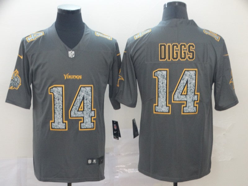 Men's Minnesota Vikings Stefon Diggs #14 Gray Game Jerseys