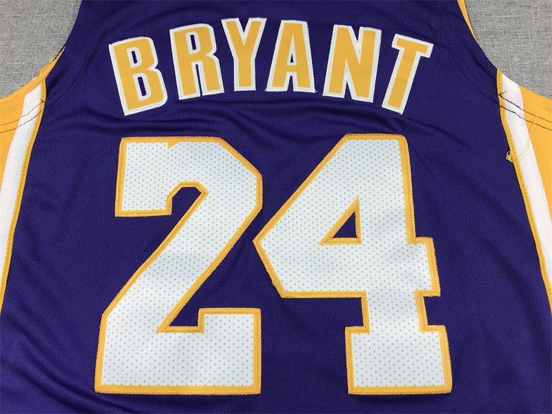 Men's Los Angeles Lakers Kobe Bryant #24 Purple 2007-08 Hardwood Classics Swingman Jerseys