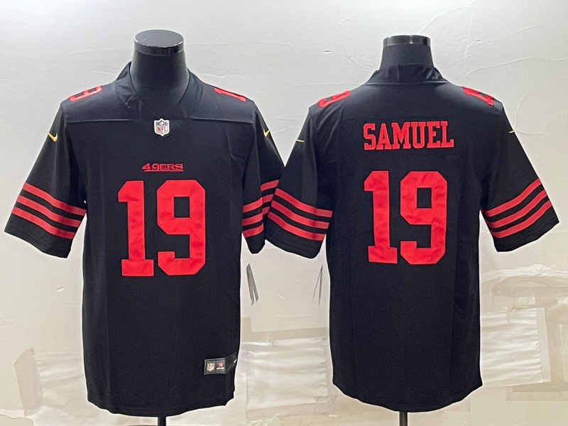 Men's San Francisco 49ers Deebo Samuel #19 Black Player Jerseys