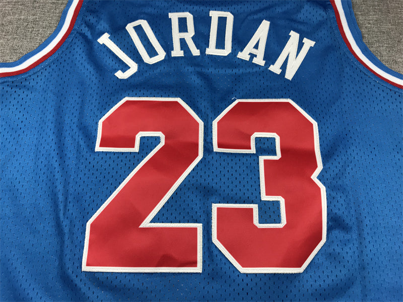Men's 93 All Star Chicago Bulls Michael Jordan Blue Hardwood Classics Swingman Jerseys