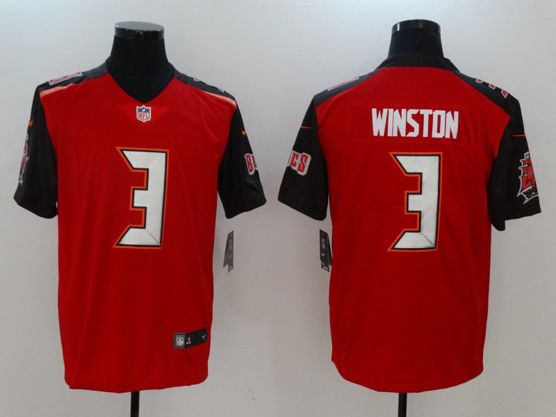 Men's Tampa Bay Buccaneers Jameis Winston #3 Red Team Game Jerseys