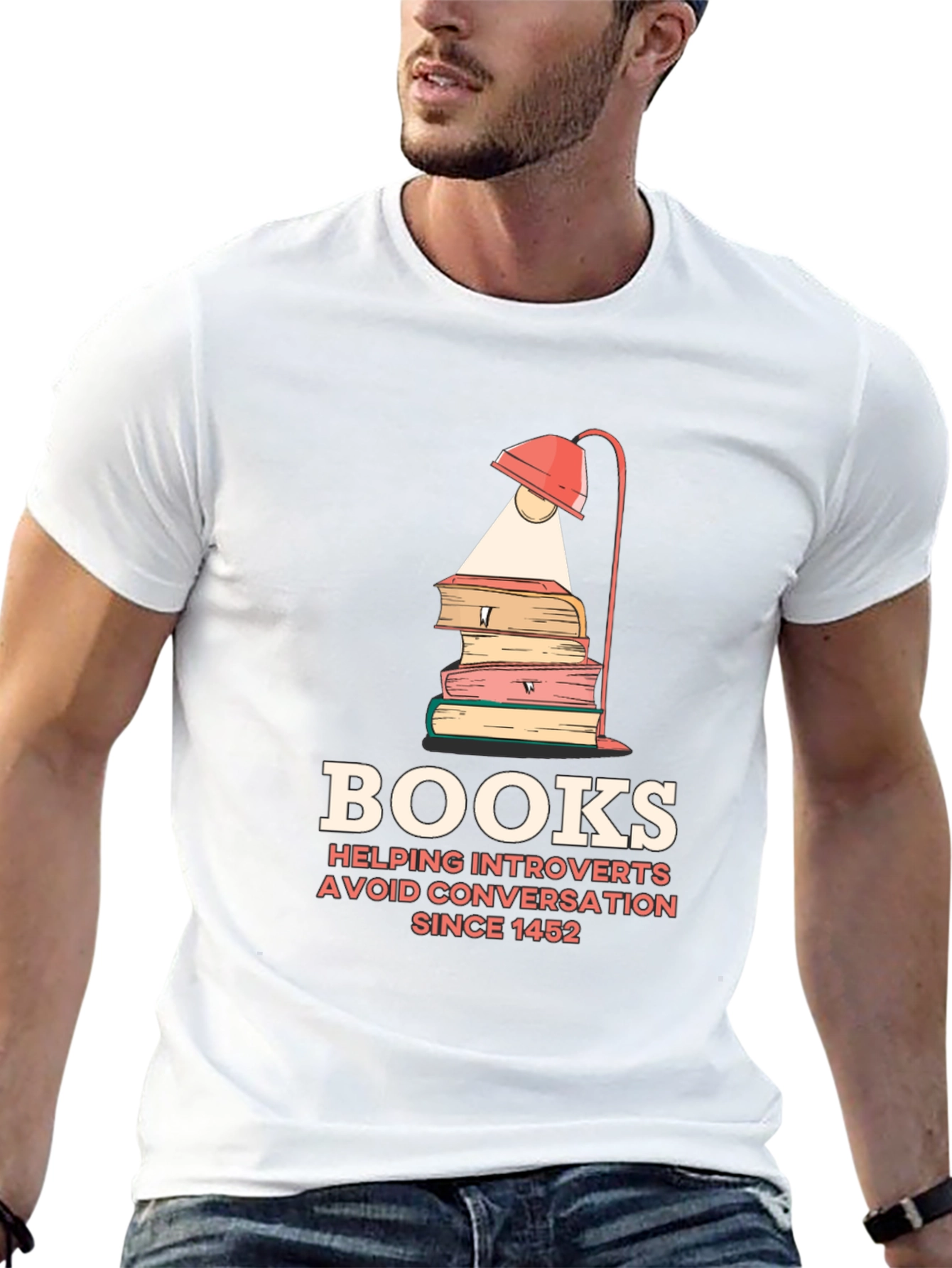 Introvert Book Lover T-Shirt - Avoid Conversations Since 1452