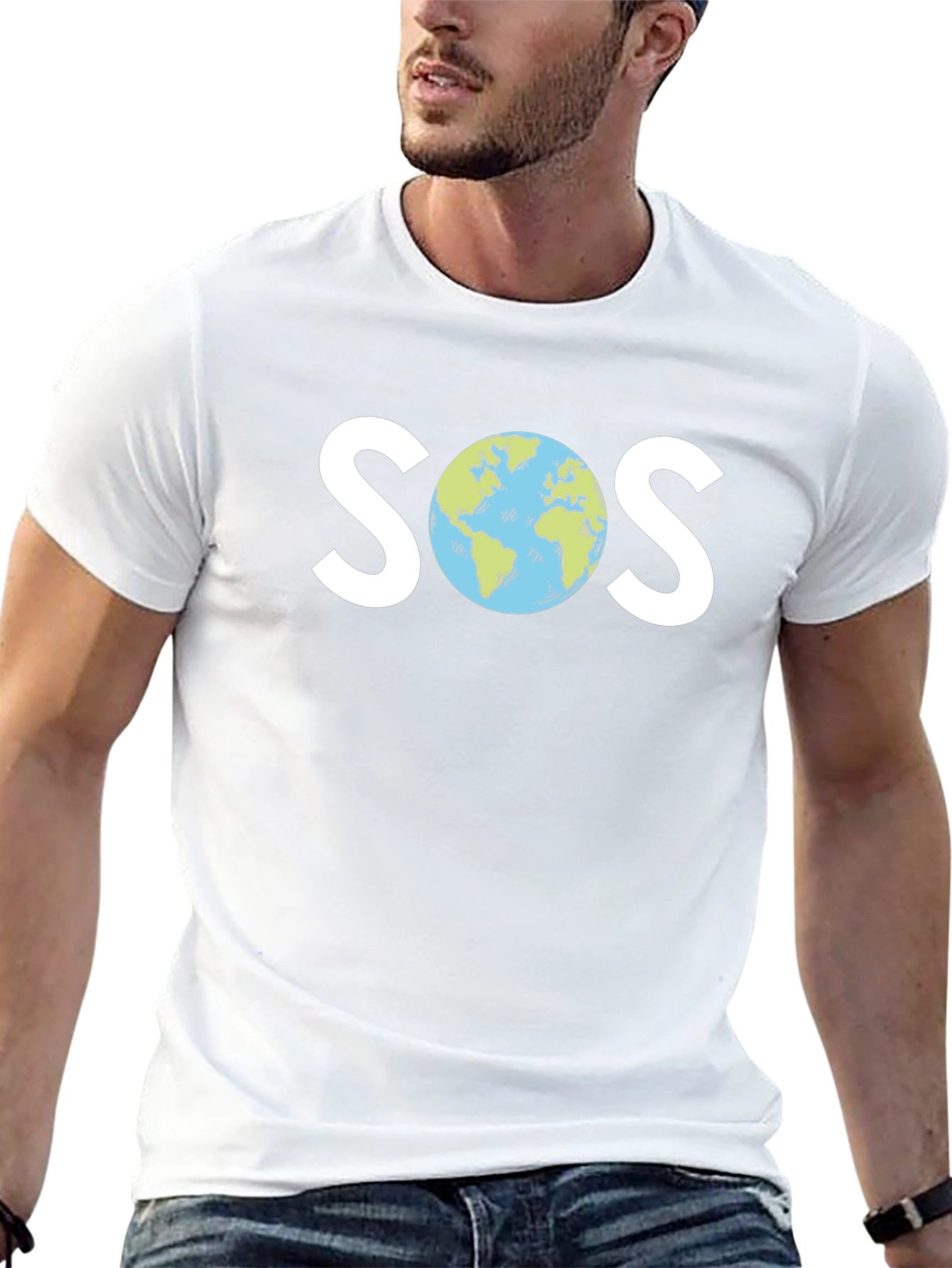SOS Earth Graphic T-Shirt - Save Our Planet Tee