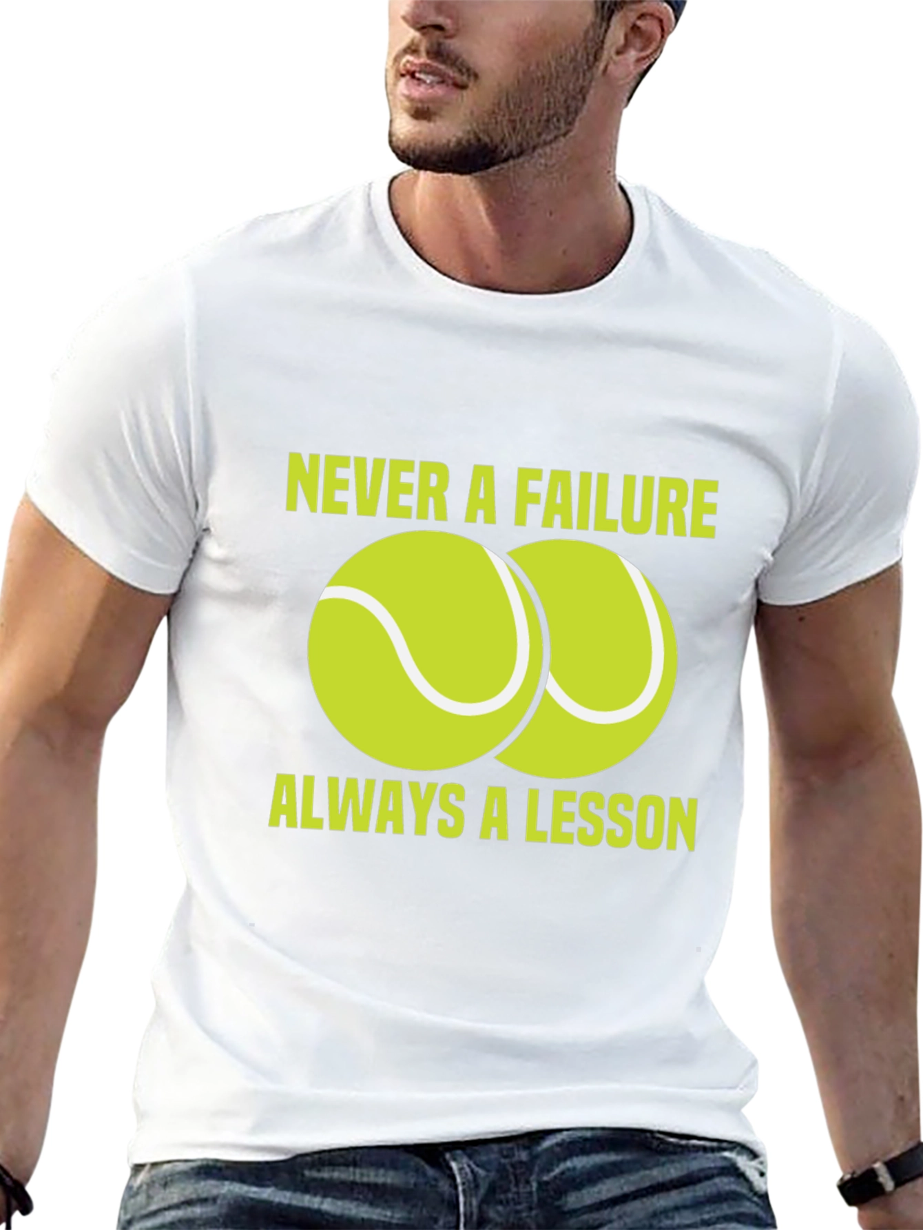 Tennis Lesson T-Shirt - Never A Failure Graphic Tee