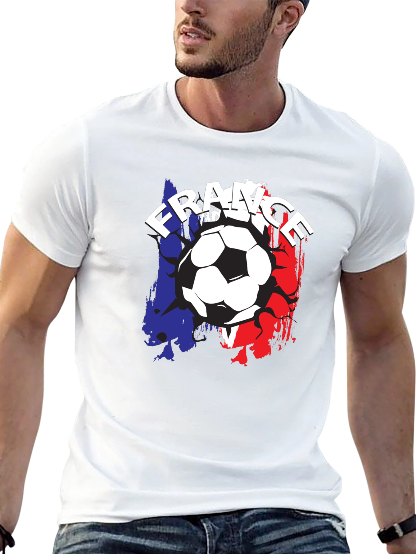 France Soccer Ball T-Shirt - Black
